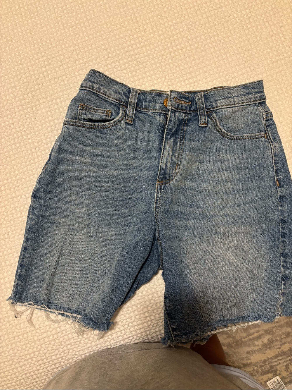 adidas Blue Denim High-Rise Shorts